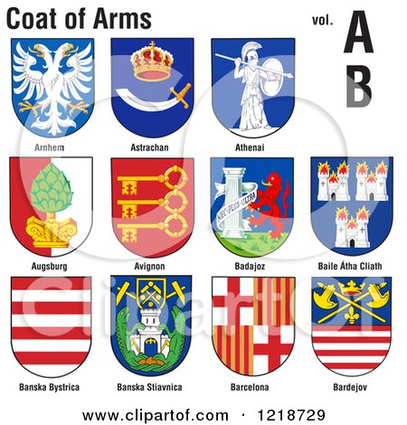 Clipart of Coats of Arms 2 - Royalty Free Vector Illustration by dero