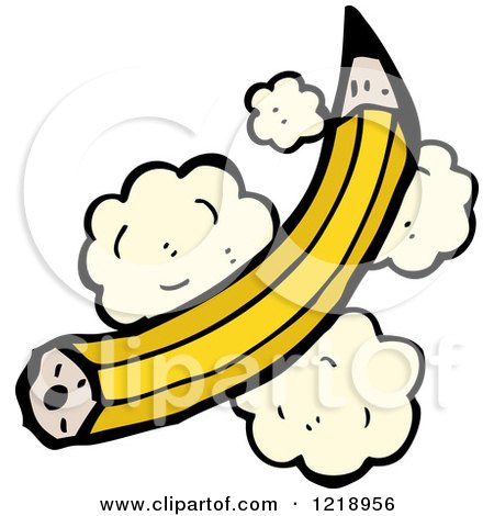 Cartoon of a Flexible Pencil - Royalty Free Vector Illustration by lineartestpilot