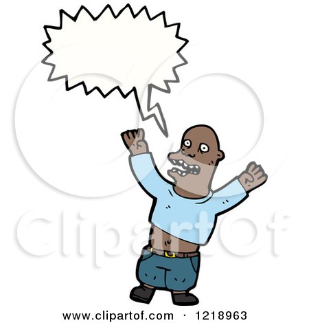 Cartoon of a Yelling Man - Royalty Free Vector Illustration by lineartestpilot