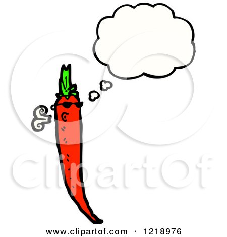 Cartoon of a Thinking Carrot - Royalty Free Vector Illustration by lineartestpilot