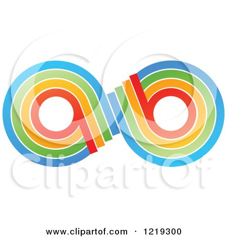 Clipart of a Colorful Infinity a B Symbol - Royalty Free Vector Illustration by Andrei Marincas
