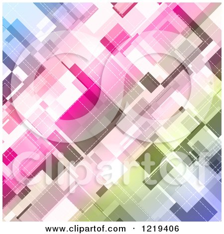 Clipart of a Colorful Abstract Geometric Pattern - Royalty Free Vector Illustration by KJ Pargeter