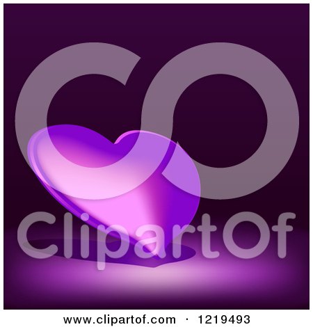 Clipart of a Purple Heart Background - Royalty Free Vector Illustration by dero