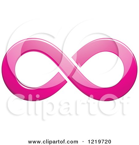 Clipart of a Pink Infinity Symbol - Royalty Free Vector Illustration by cidepix