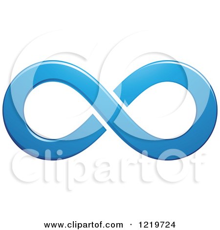 Clipart of a Blue Infinity Symbol - Royalty Free Vector Illustration by cidepix