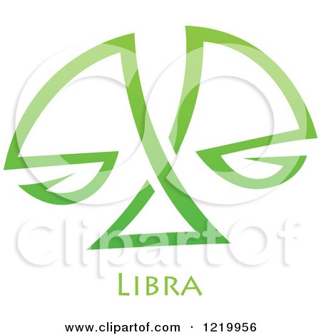 Clipart of a Green Astrology Libra Scales Zodiac Star Sign - Royalty Free Vector Illustration by cidepix
