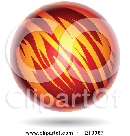 Clipart of a Fiery Planet 2 - Royalty Free Vector Illustration by cidepix