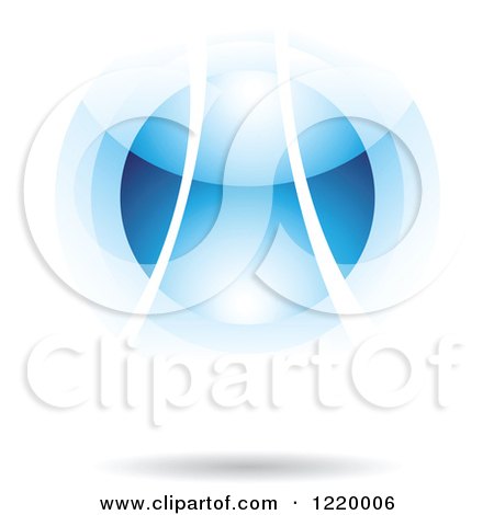 Clipart of a Blue Sphere - Royalty Free Vector Illustration by cidepix