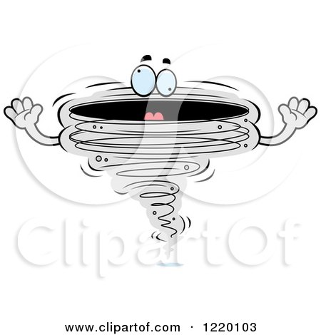 Clipart of a Dizzy Tornado Mascot - Royalty Free Vector Illustration by Cory Thoman