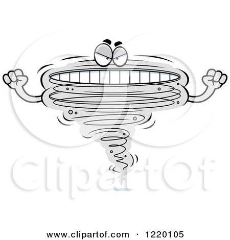 Clipart of a Mad Tornado Mascot - Royalty Free Vector Illustration by Cory Thoman