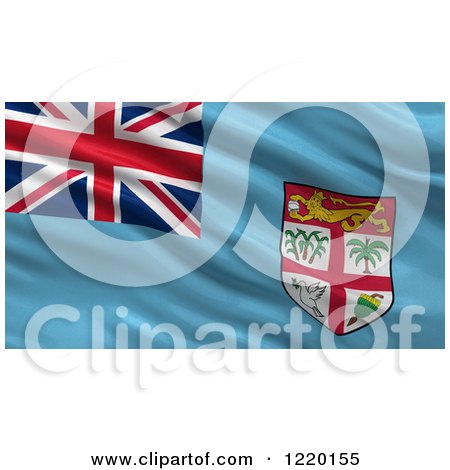 Clipart of a 3d Waving Flag of Fiji with Rippled Fabric - Royalty Free Illustration by stockillustrations