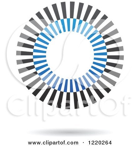 Clipart of a Blue and Black Ring Icon 3 - Royalty Free Vector Illustration by cidepix