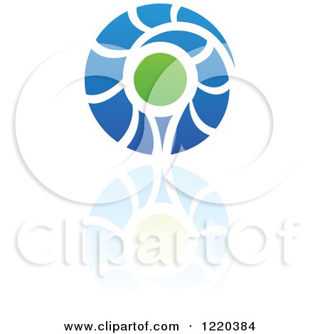 Clipart of a Green and Blue Abstract Icon 10 - Royalty Free Vector Illustration by cidepix