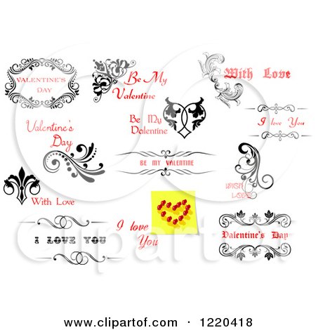 Clipart of Valentine Greetings and Sayings 18 - Royalty Free Vector Illustration by Vector Tradition SM