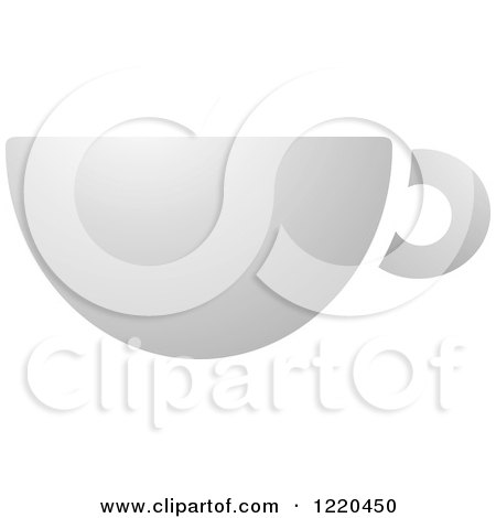 Clipart of a Gray Coffee Cup - Royalty Free Vector Illustration by cidepix