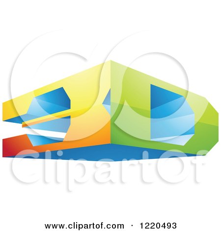 Clipart of a 3d Icon 3 - Royalty Free Vector Illustration by cidepix