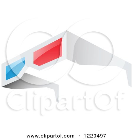 Clipart of a Pair of 3d Glasses - Royalty Free Vector Illustration by cidepix