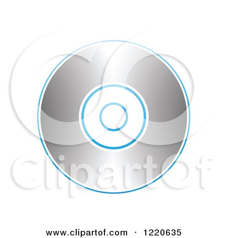 Clipart of a Shiny Cd or Dvd - Royalty Free Vector Illustration by cidepix