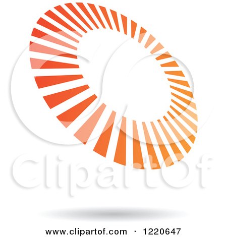 Clipart of a Floating Orange Circle Icon - Royalty Free Vector Illustration by cidepix