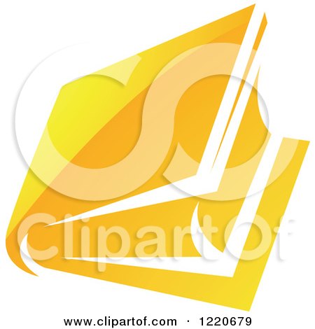 Clipart of a Yellow Book - Royalty Free Vector Illustration by cidepix