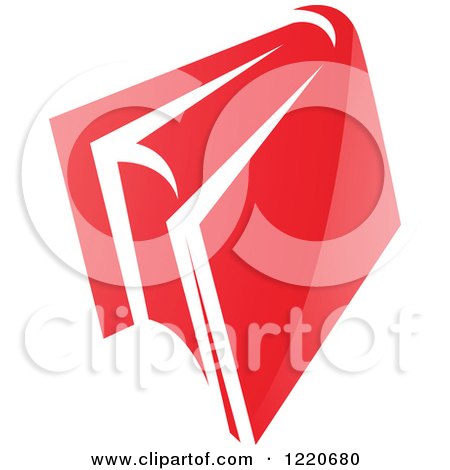 Clipart of a Red Book - Royalty Free Vector Illustration by cidepix