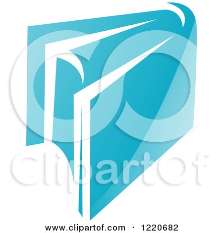 Clipart of a Blue Book - Royalty Free Vector Illustration by cidepix