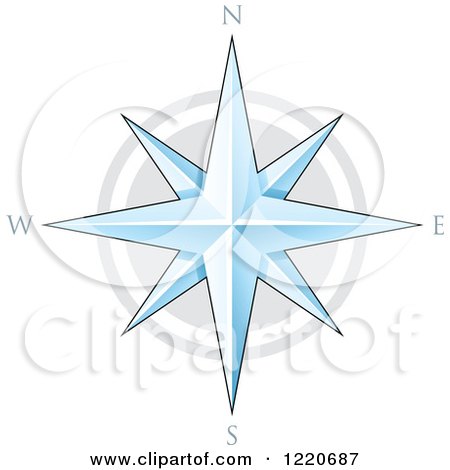Clipart of a Compass Star - Royalty Free Vector Illustration by cidepix