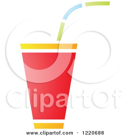 Clipart of a Fountain Soda - Royalty Free Vector Illustration by cidepix