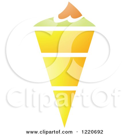 Clipart of a Waffle Ice Cream Cornet - Royalty Free Vector Illustration by cidepix