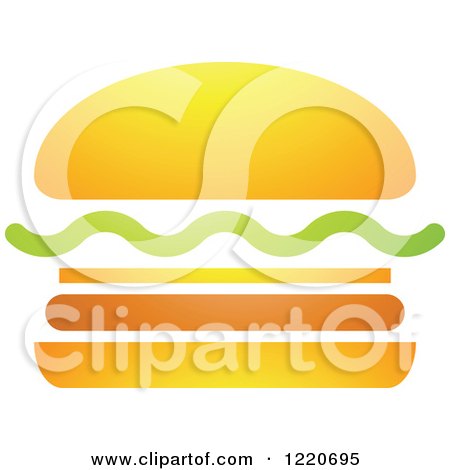 Clipart of a Hamburger - Royalty Free Vector Illustration by cidepix