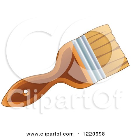 Clipart of a Paint Brush - Royalty Free Vector Illustration by cidepix
