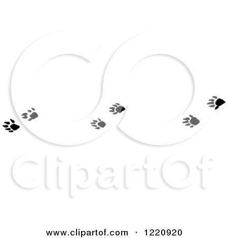 Clipart of Black and White Mink Tracks - Royalty Free Vector Illustration by Picsburg