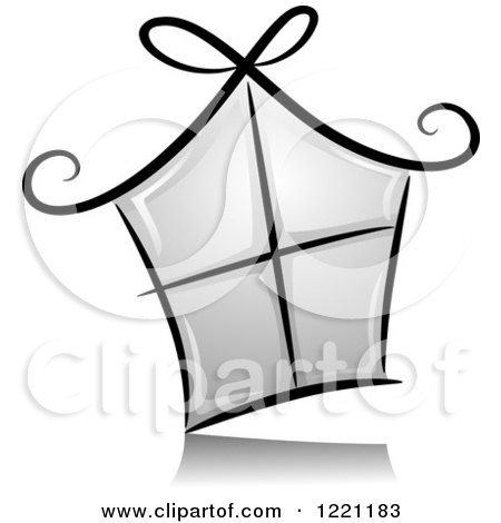 Clipart of a Grayscale Gift Shop - Royalty Free Vector Illustration by BNP Design Studio