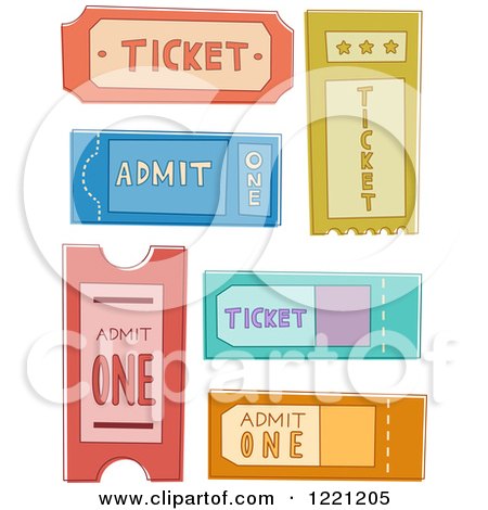Clipart of Event Tickets - Royalty Free Vector Illustration by BNP Design Studio