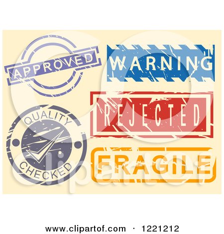 Clipart of Notice Stamps - Royalty Free Vector Illustration by BNP Design Studio