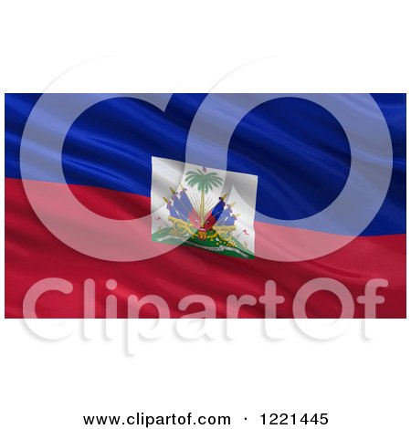 Clipart of a 3d Waving Flag of Haiti with Rippled Fabric - Royalty Free Illustration by stockillustrations