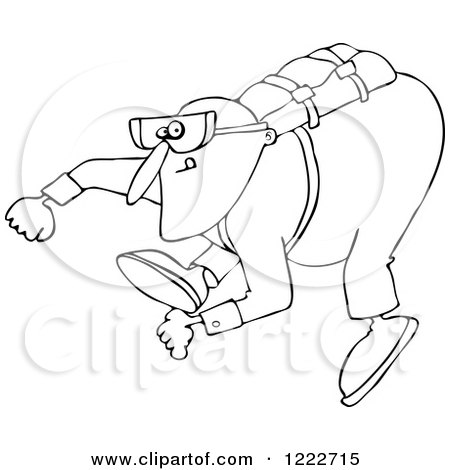 Clipart of a Guy Falling While Sky Diving - Royalty Free Vector Illustration by djart