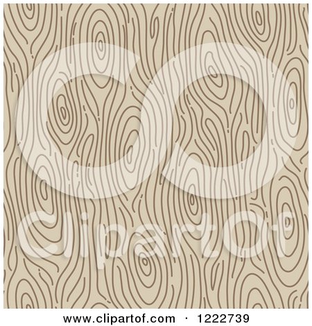 Clipart of a Seamless Wood Grain Pattern Background - Royalty Free Vector Illustration by elena