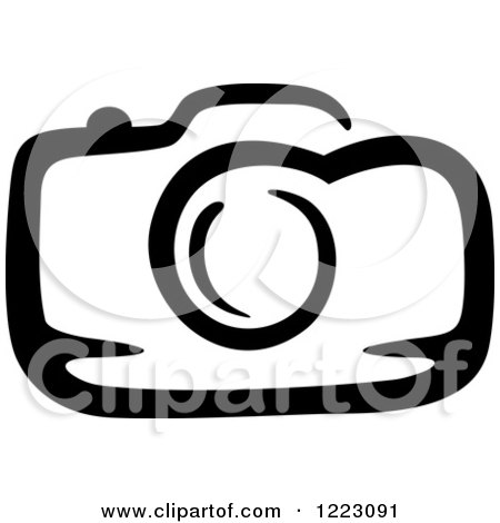 Clipart of a Black and White Camera 28 - Royalty Free Vector Illustration by Vector Tradition SM