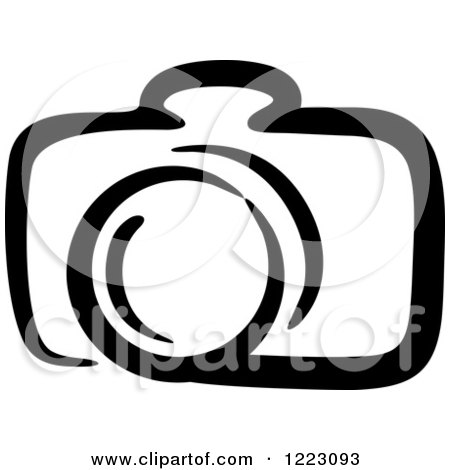 Clipart of a Black and White Camera 21 - Royalty Free Vector Illustration by Vector Tradition SM