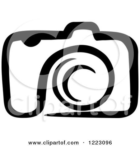 Clipart of a Black and White Camera 24 - Royalty Free Vector Illustration by Vector Tradition SM