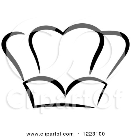 Clipart of a Black and White Chefs Toque Hat 16 - Royalty Free Vector Illustration by Vector Tradition SM