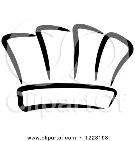 Clipart of a Black and White Chefs Toque Hat 15 - Royalty Free Vector Illustration by Vector Tradition SM