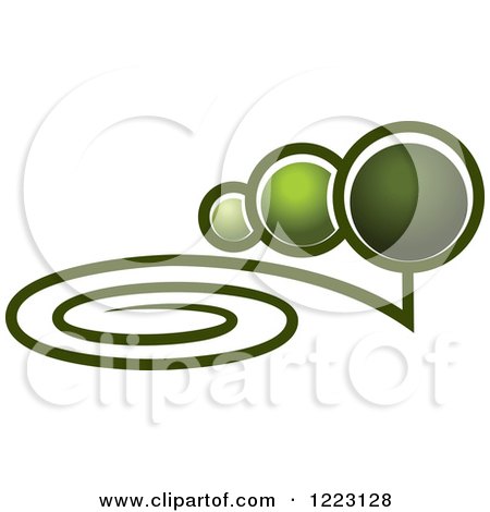 Clipart of a Landscape with Green Trees 5 - Royalty Free Vector Illustration by Vector Tradition SM