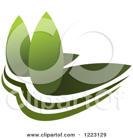 Clipart of a Landscape with Green Trees 10 - Royalty Free Vector Illustration by Vector Tradition SM