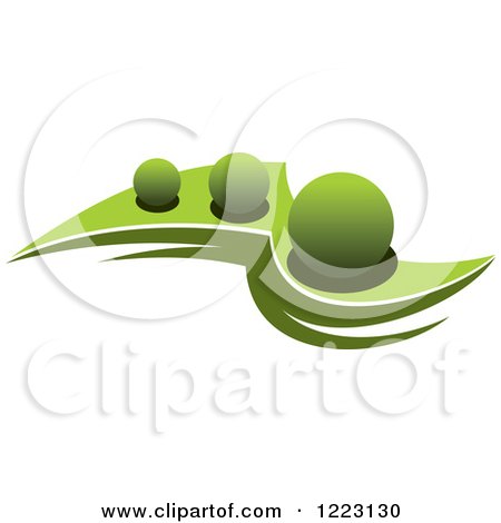 Clipart of a Landscape with Green Trees 8 - Royalty Free Vector Illustration by Vector Tradition SM