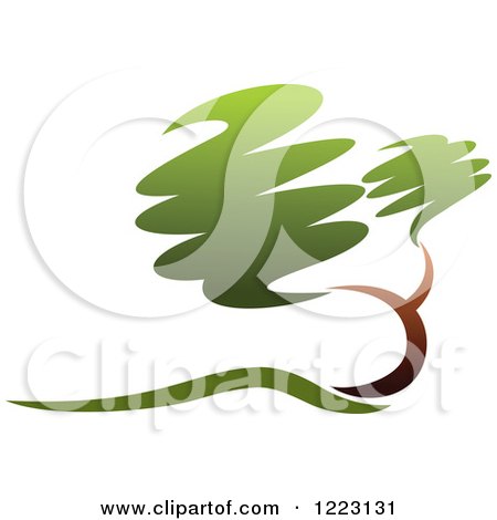 Clipart of a Landscape with Green Trees 7 - Royalty Free Vector Illustration by Vector Tradition SM
