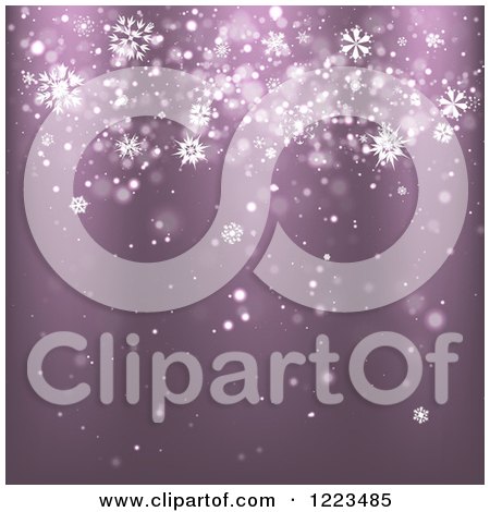 Clipart of a Purple Snowflake Background - Royalty Free Vector Illustration by vectorace