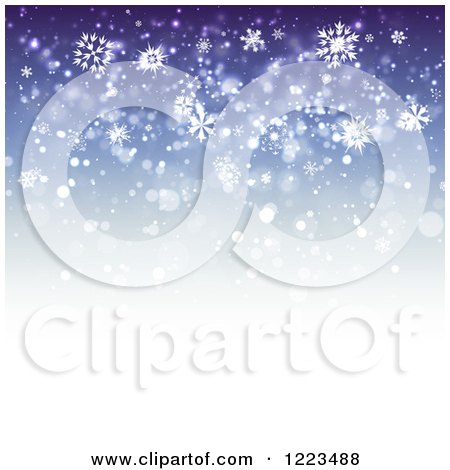 Clipart of a Blue Snowflake Background - Royalty Free Vector Illustration by vectorace