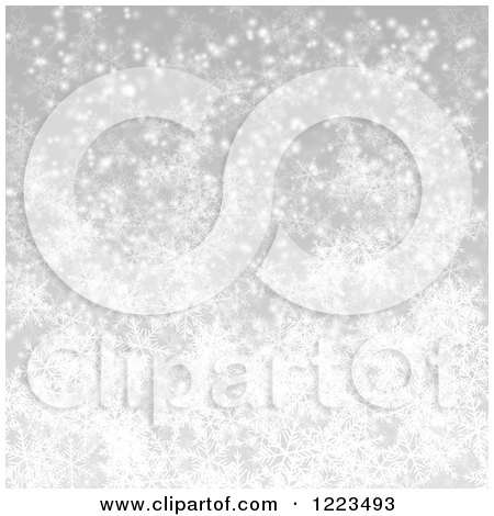 Clipart of a Gray Snowflake Background - Royalty Free Vector Illustration by vectorace